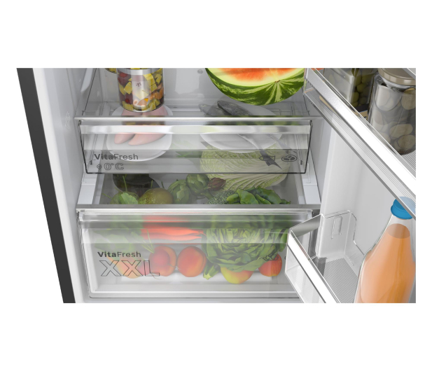Lodówka Bosch KGN39VXBT PerfectFit No Frost 203cm Ciemny Inox Komora Zero VitaFresh 363L - 1516141 - zdjęcie 9